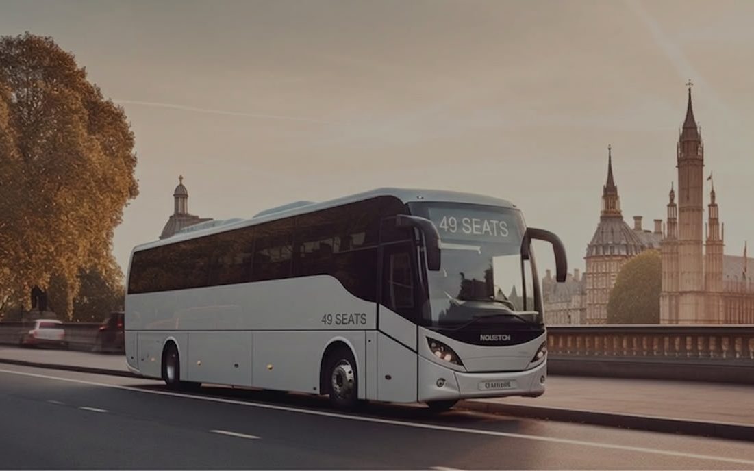 49-seat coach exterior, Brit Travel fleet