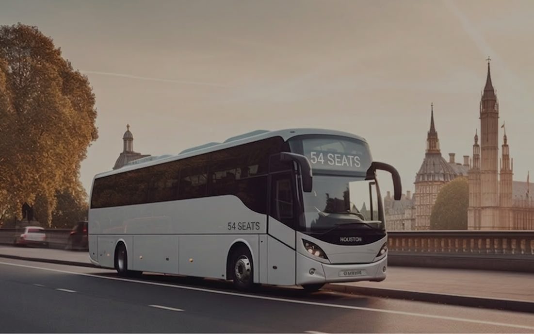 54-seat coach exterior, Brit Travel fleet